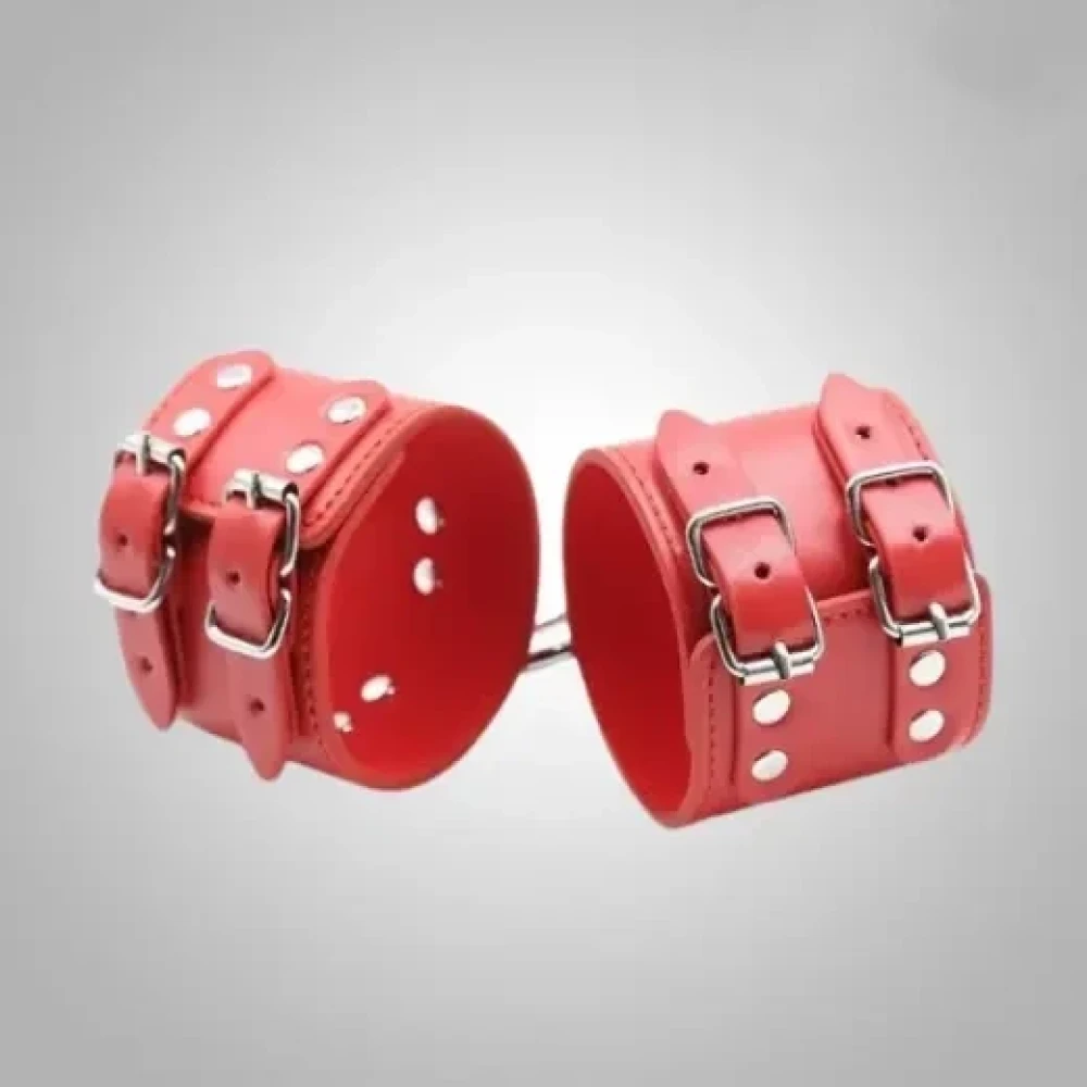 Red Double Buckle Handcuffs