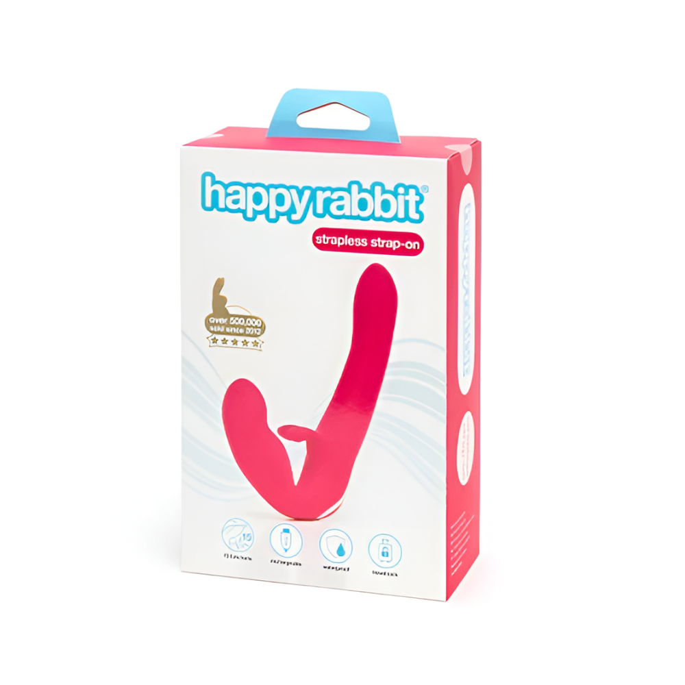Happy Rabbit Strapless Strap On Rabbit Vibe Pink