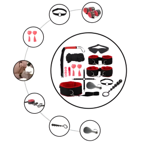 Luxury 12Pcs Leather Bdsm Bondage Kit